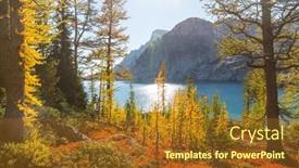  Presentation with wilderness - Presentation design featuring beautiful-alpine-lakes-wilderness-area background and a tawny brown colored foreground