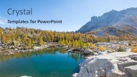  Presentation with wilderness - PPT theme consisting of beautiful-alpine-lakes-wilderness-area background and a light blue colored foreground