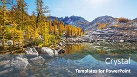  Presentation with wilderness - Slide deck featuring beautiful-alpine-lakes-wilderness-area background and a ocean colored foreground