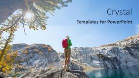 Presentation with wilderness - Presentation theme consisting of beautiful-alpine-lakes-wilderness-area background and a light blue colored foreground