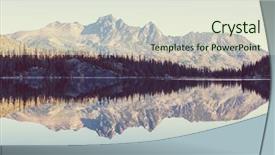  Presentation with wilderness - Colorful slide deck enhanced with beautiful alpine lakes wilderness area backdrop and a sky blue colored foreground