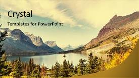  Presentation with montana - Colorful PPT theme enhanced with autumn in glacier np montana backdrop and a blonde colored foreground