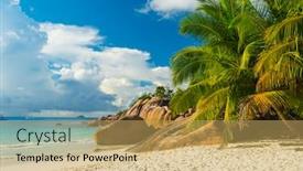  Presentation with granite - Amazing PPT theme having beautiful-and-a-famous-beach backdrop and a yellow colored foreground