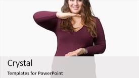  Presentation with plus size fashion model - Slide deck with beautiful and attractive plus size background and a white colored foreground