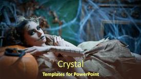  Presentation with gloomy - Slide deck featuring beautiful-and-dangerous-voodoo-doll background and a  colored foreground