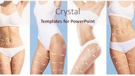  Presentation with female sport - PPT theme having beautiful-and-fit-female-body background and a lemonade colored foreground