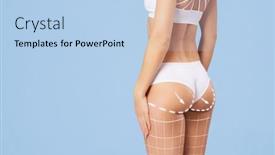  Presentation with female sport - Presentation featuring beautiful-and-fit-female-body background and a light blue colored foreground