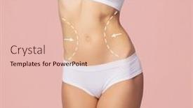  Presentation with healthy nutrition - Presentation theme enhanced with beautiful-and-fit-female-body background and a lemonade colored foreground