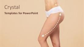  Presentation with healthy nutrition - Slide deck with beautiful-and-fit-female-body background and a  colored foreground