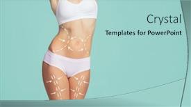  Presentation with female sport - Presentation theme featuring beautiful-and-fit-female-body background and a  colored foreground