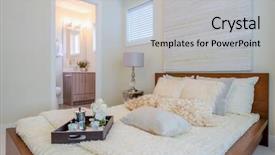  Presentation with home design - Beautiful theme featuring beautiful and modern home backdrop and a light gray colored foreground