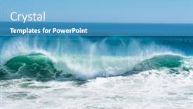  Presentation with huntington - Presentation consisting of beautiful-and-powerful-turquoise-wave background and a teal colored foreground