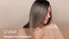  Presentation with long hair - Slide set featuring beautiful-and-pretty-plus-size background and a coral colored foreground