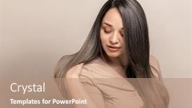  Presentation with long hair - Amazing presentation design having beautiful-and-pretty-plus-size backdrop and a coral colored foreground