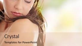  Presentation with sexy - Slide deck with beautiful and sexy woman close background and a lemonade colored foreground