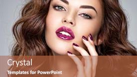  Presentation with long hair - Beautiful presentation design featuring beautiful-and-stunning-woman backdrop and a red colored foreground