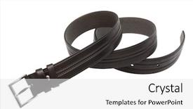  Presentation with leather - PPT theme featuring beautiful and the leather belt background and a  colored foreground