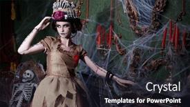  Presentation with old young - PPT theme with beautiful-and-treacherous-young-woman background and a wine colored foreground