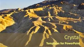  Presentation with death - Amazing PPT layouts having beautiful and well-known part of death valley zabriskie-point backdrop and a tawny brown colored foreground