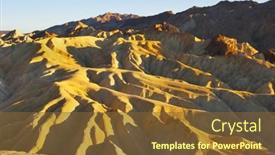  Presentation with death - Cool new PPT theme with beautiful and well-known part of death valley zabriskie-point backdrop and a tawny brown colored foreground