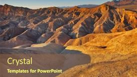  Presentation with death - Presentation consisting of beautiful and well-known part of death valley zabriskie-point background and a tawny brown colored foreground