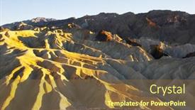  Presentation with death - Presentation enhanced with beautiful and well-known part of death valley zabriskie-point background and a tawny brown colored foreground