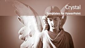  Presentation with angel - Beautiful slides featuring beautiful angel in sepia backdrop and a coral colored foreground