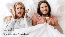  Presentation with angry - Audience pleasing slides consisting of beautiful-angry-young-couple-laying backdrop and a  colored foreground