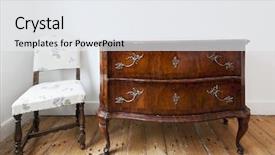  Presentation with chest - Cool new PPT theme with beautiful antique chest of drawers backdrop and a white colored foreground