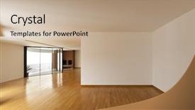  Presentation with apartment - Theme consisting of beautiful apartment interior big empty background and a coral colored foreground