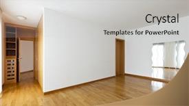  Presentation with angio room - Audience pleasing slide set consisting of beautiful apartment interior empty room backdrop and a light gray colored foreground