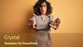  Presentation with frustration - Amazing presentation theme having beautiful-arab-business-woman-wearing backdrop and a tawny brown colored foreground