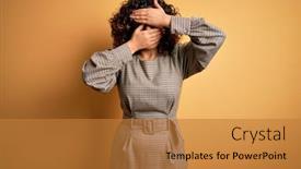  Presentation with emotion - Slide deck consisting of beautiful-arab-business-woman-wearing background and a gold colored foreground