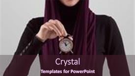  Presentation with hijab - Slide set featuring beautiful-arab-businesswoman-wearing-hijab background and a  colored foreground