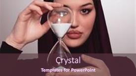  Presentation with sand clock - Slide set enhanced with beautiful-arab-businesswoman-wearing-hijab background and a tawny brown colored foreground