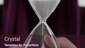  Presentation with sand clock - PPT theme featuring beautiful-arab-businesswoman-wearing-hijab background and a wine colored foreground