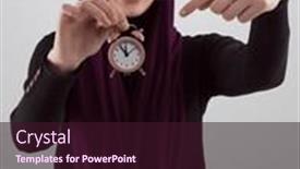  Presentation with hijab - Slide deck with beautiful-arab-businesswoman-wearing-hijab background and a  colored foreground