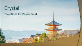  Presentation with kyoto - Colorful PPT theme enhanced with beautiful architecture in kiyomizu-dera temple kyoto japan backdrop and a lemonade colored foreground