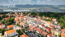  Presentation with architecture - Slide deck enhanced with beautiful-architecture-of-bolkow-town background and a  colored foreground