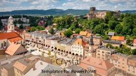  Presentation with architecture - Slide set consisting of beautiful-architecture-of-bolkow-town background and a  colored foreground