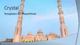  Presentation with architecture mosque - Cool new PPT layouts with beautiful architecture of mosque backdrop and a  colored foreground