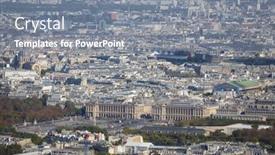  Presentation with architecture city - Slide set having beautiful-architecture-of-paris-city background and a gray colored foreground