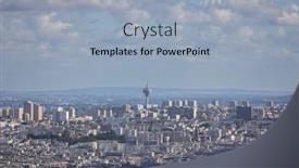  Presentation with architecture city - Slides with beautiful-architecture-of-paris-city background and a light blue colored foreground