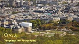  Presentation with luxembourg - Slide set consisting of beautiful-architecture-of-paris-city background and a tawny brown colored foreground
