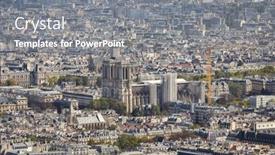 Presentation with notre dame paris france - Presentation design consisting of beautiful-architecture-of-paris-city background and a gray colored foreground