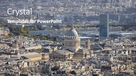  Presentation with architecture city - Slides having beautiful-architecture-of-paris-city background and a gray colored foreground