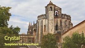  Presentation with architecture - Cool new presentation theme with architecture of the castle templar backdrop and a tawny brown colored foreground