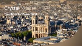  Presentation with paris france - Slide set featuring beautiful-architecture-of-the-church background and a violet colored foreground