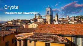  Presentation with architecture old - Colorful presentation enhanced with beautiful-architecture-of-the-citta backdrop and a teal colored foreground