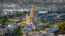  Presentation with paris france - PPT layouts consisting of beautiful-architecture-of-the-les background and a gray colored foreground